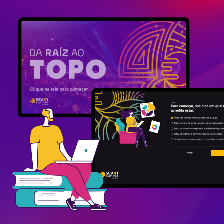 Totem interativo do evento Seven Summit